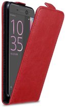 Cadorabo Hoesje voor Sony Xperia XA in APPEL ROOD - Beschermhoes in flip design Case Cover met magnetische sluiting