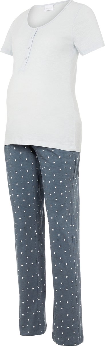 Mamalicious MAMA.LICIOUS MLMIRA STAR SS JRS PYJAMAS 2F A. E. NOOS Dames Pyjama Gray Dawn