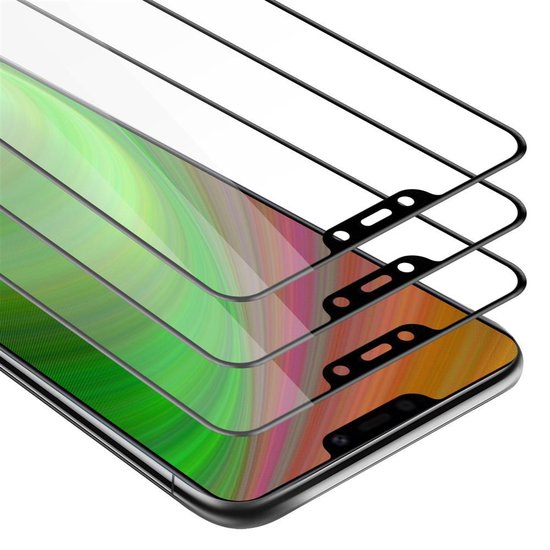 Cadorabo 3x Pellicola blindata a schermo intero per OnePlus Nord N10 5G Pellicola protettiva in vetro protettivo nero per display temperato