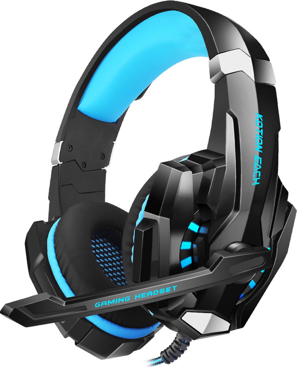 Zacro Gaming Headset - Met Microfoon - Noise Canceling - compatibel met PS4/PS5/Xbox One/PC/Mac - Blauw/Zwart