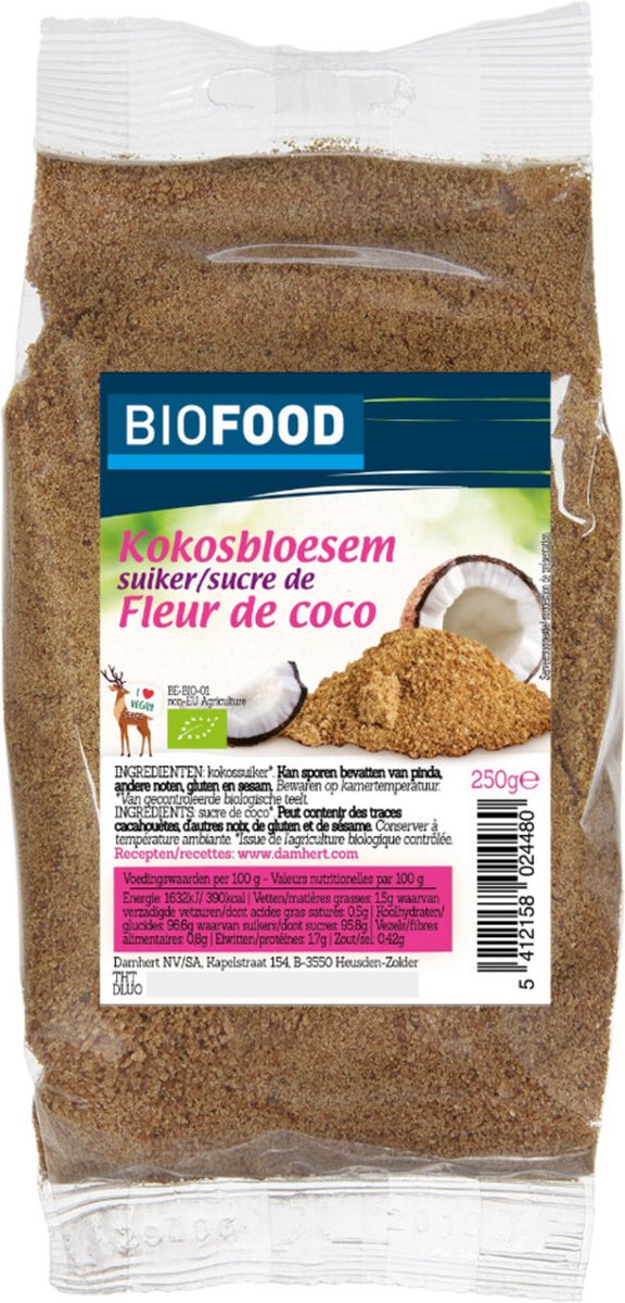 Biofood Kokosbloesemsuiker bio 250 Gram
