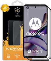 3-Pack Motorola Moto G13 - G23 - G53 Screenprotectors - MobyDefend Screensaver Met Zwarte Randen - Gehard Glas - Glasplaatjes Geschikt Voor Motorola Moto G13 - G23 - G53