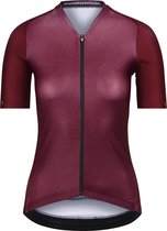 BIORACER Wielershirt Dames korte mouw - Model Icon Coldblack - extra UV-bescherming - Bordeaux - XXL - Ideaal voor de brandende zon te trotseren