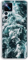 Case Company® - Hoesje geschikt voor Xiaomi 12T Pro hoesje - Zee golf - Soft Cover Telefoonhoesje - Bescherming aan alle Kanten en Schermrand