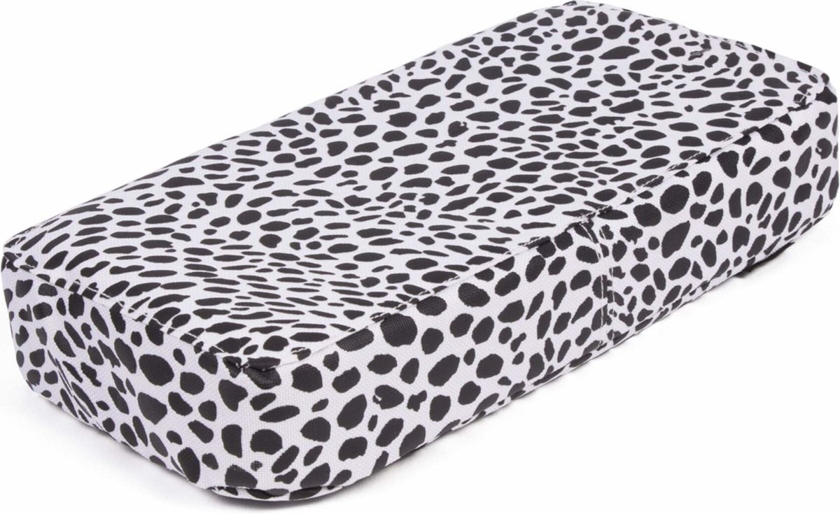 Lastpak Bagagedragerkussen - Animal Dots - Comfortabel en Trendy - 32 x 15 x 5 cm - Wit/Zwart