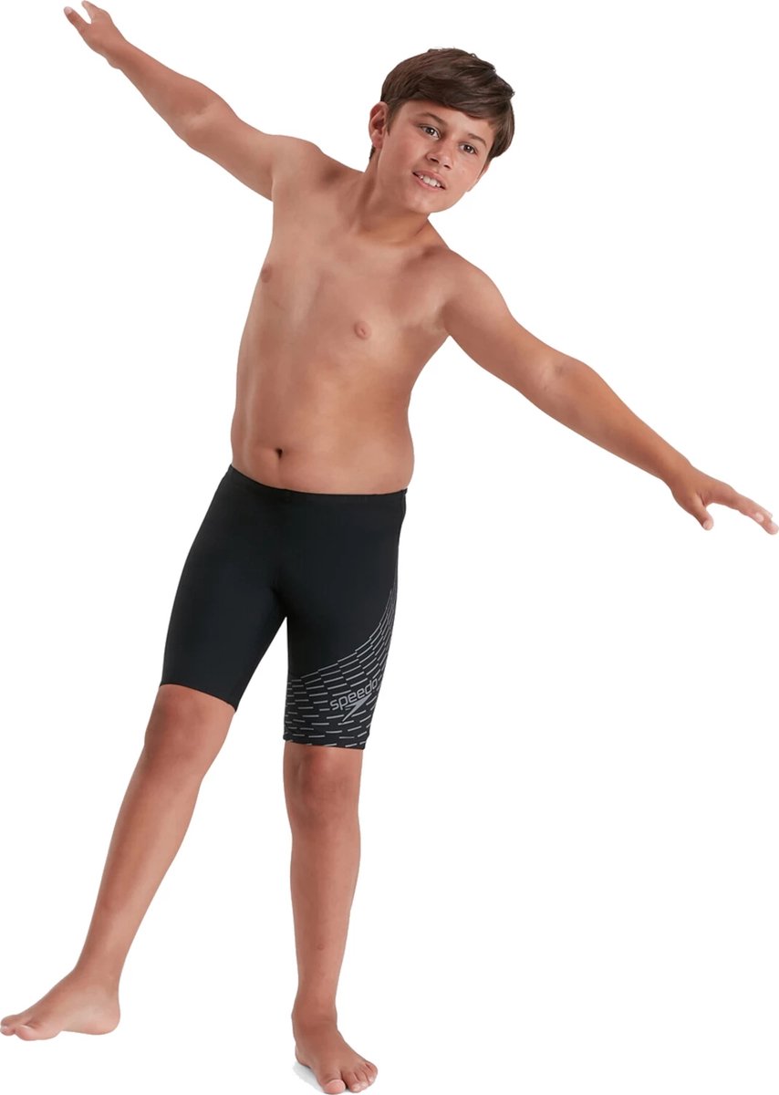 Speedo Medley Logo Jammer Zwart/Grijs Jongens Sportzwembroek — afbeelding 7