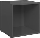 vidaXL-Tv-meubel-37x35x37-cm-bewerkt-hout-hoogglans-grijs