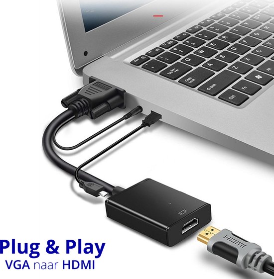 Adaptateur HDMI Vers VGA – Convertisseur Numérique Analogique 1920x1200 – Plug & Play Pour PC TV Moniteur