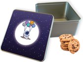 Biscuit Tin Space Swing Square - Boîte de rangement 20x20x10 cm