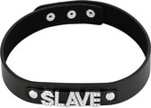 Kiotos - Luxe PU Leren Collar Met naamplaatje SLAVE