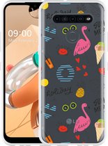 LG K41S Hoesje Summer Flamingo - Designed by Cazy