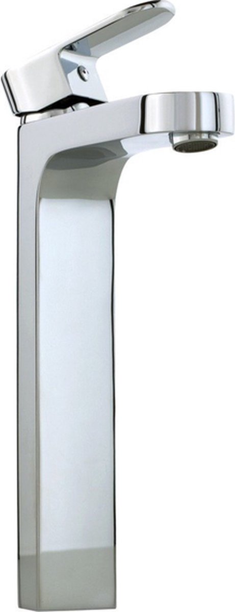 Nemo Spring Nera wastafelmengkraan eengreeps verhoogd model met vaste bek 2traps binnenwerk chroom