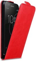 Cadorabo Hoesje geschikt voor Sony Xperia XZ1 in APPEL ROOD - Beschermhoes in flip design Case Cover met magnetische sluiting