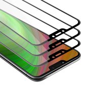 Cadorabo 3x Screenprotector geschikt voor Motorola MOTO G7 POWER Volledig scherm pantserfolie Beschermfolie in TRANSPARANT met ZWART - Getemperd (Tempered) Display beschermend glas in 9H hardheid met 3D Touch