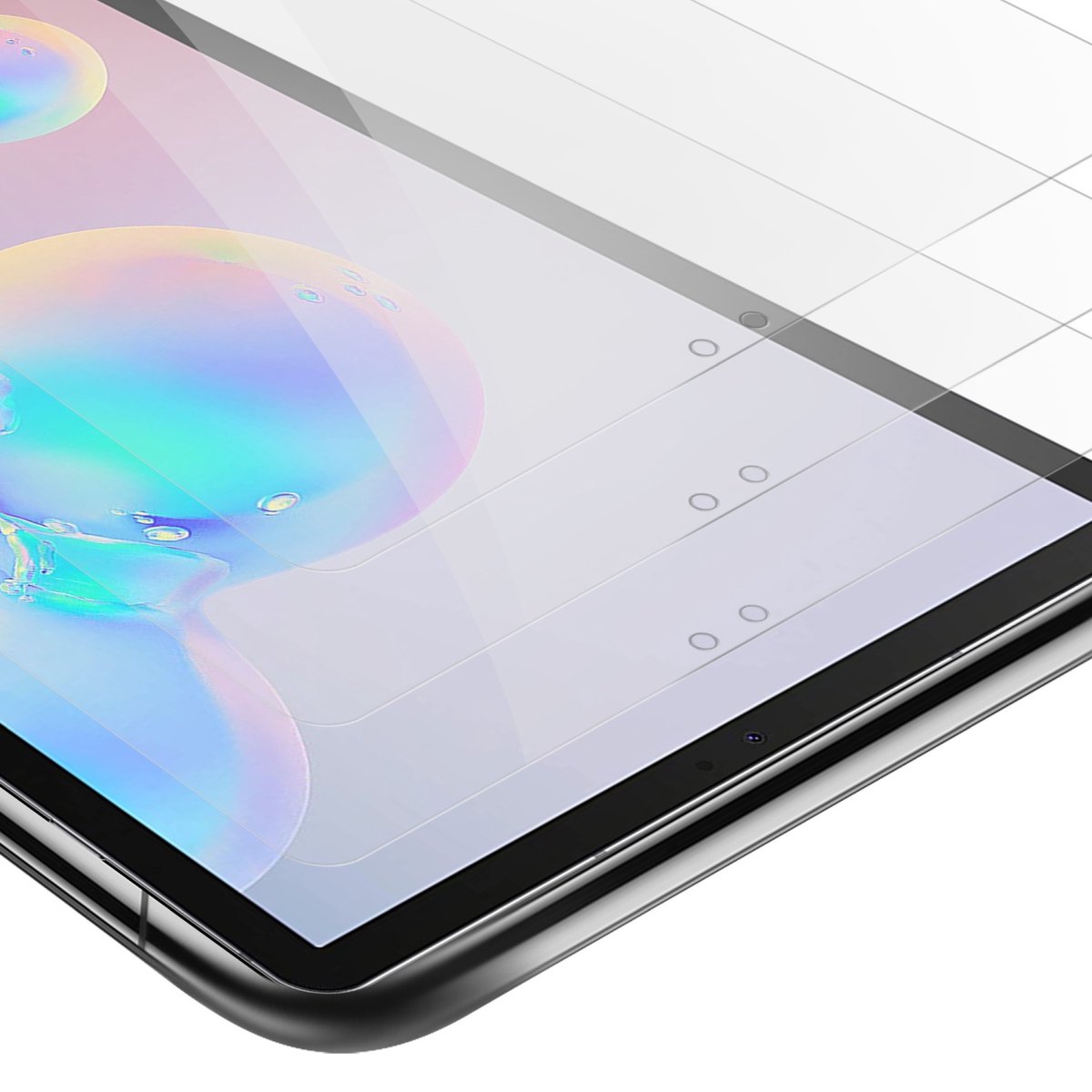 Cadorabo 3x Screenprotector voor Samsung Galaxy Tab S6 (10.5 inch) in KRISTALHELDER - Getemperd Pantser Film (Tempered) Display beschermend glas in 9H hardheid met 3D Touch