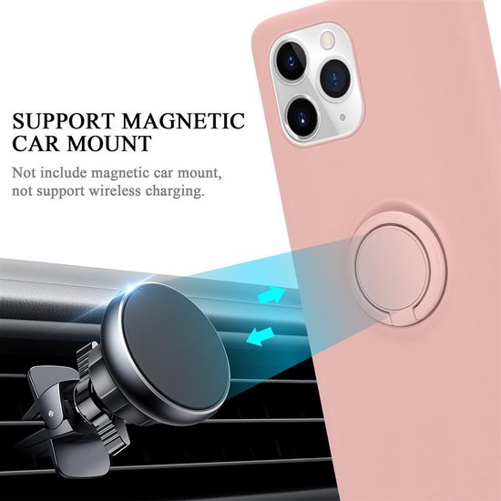 Coque Cadorabo pour Apple iPhone 11 PRO MAX en ROSE LIQUIDE - Coque de protection en silicone TPU souple avec anneau