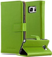 Cadorabo Hoesje geschikt voor Samsung Galaxy NOTE 5 in GRAS GROEN - Beschermhoes met magnetische sluiting, standfunctie en kaartvakje Book Case Cover Etui