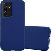 Coque Cadorabo pour Samsung Galaxy S21 ULTRA en CANDY DARK BLUE - Coque de protection en silicone TPU souple