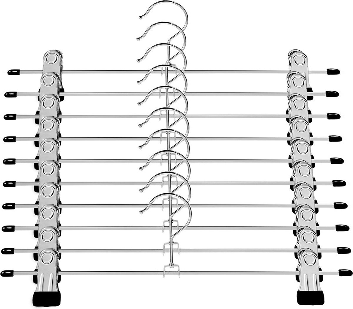 Hangers - Kledinghangers - Metalen broekhangers 10 stuks - Zilver