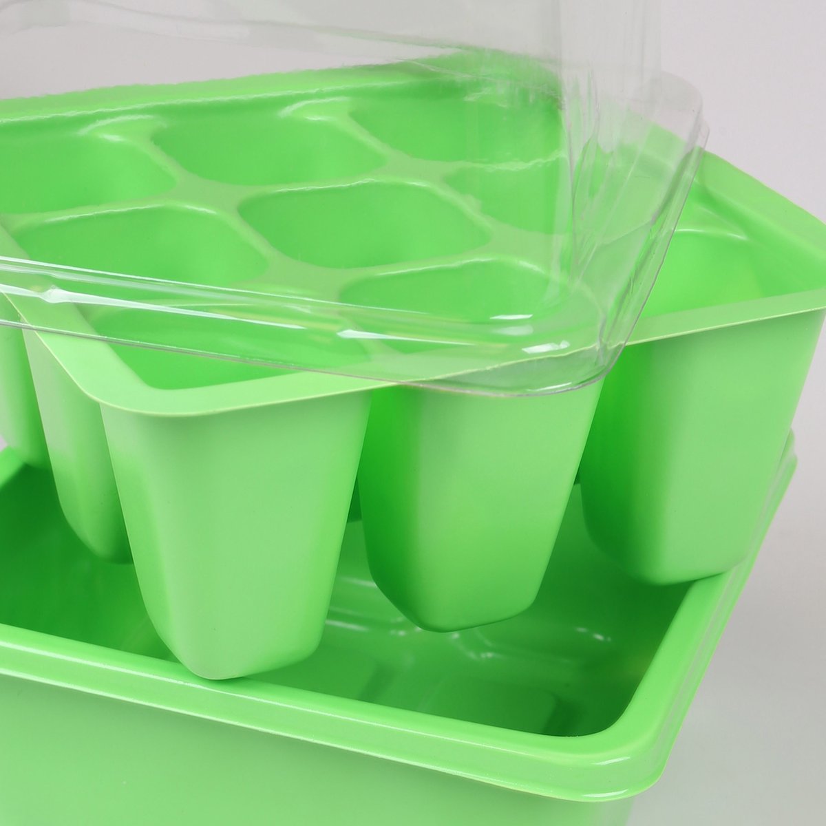 Verwarmde kweekkas voor binnen, mini-broeikas, vensterbank set, kunststof kweekpotten met tuingereedschap, kleine en tuinetiketten, ideaal voor het kiemen van planten (5 stuks led