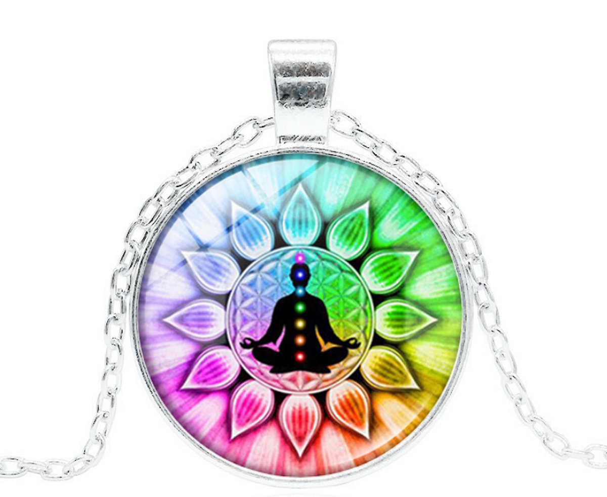 Ketting met hanger - Chakra Yoga Meditatie Boeddha Spiritueel