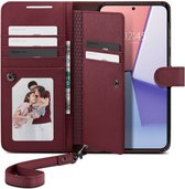 Spigen Wallet S Plus Book Case Portemonnee Hoesje met ruimte voor Pasjes Geschikt voor Samsung Galaxy S23 Plus Burgundy