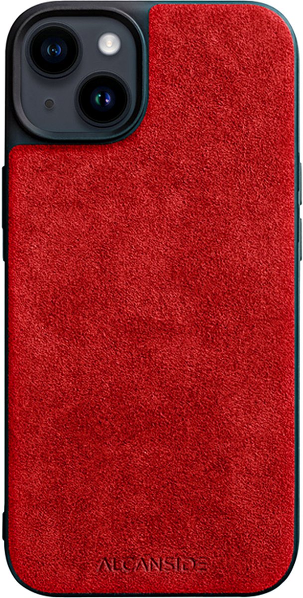 iPhone 13 Mini - Alcantara Back Cover - Rood