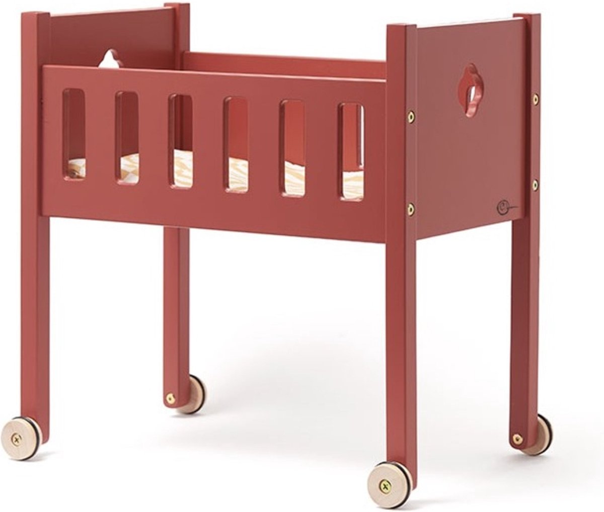 Kids Concept poppenbed met beddengoed rood