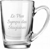 Theeglas gegraveerd - 32cl - Le Plus Sympa des Stagiaires