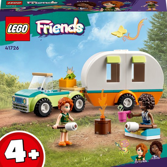 LEGO Friends Kampeervakantie Set met Caravan en Auto - 41726