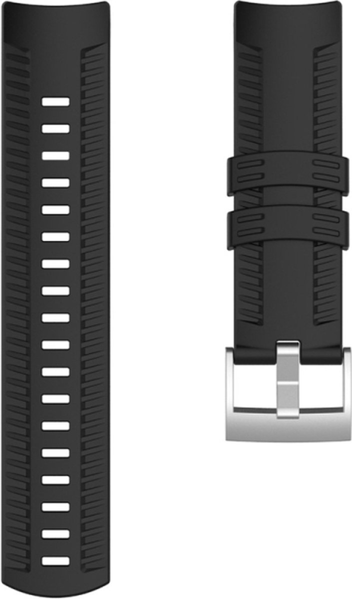 Siliconen bandje - geschikt voor Suunto 9 / 9 Baro - zwart
