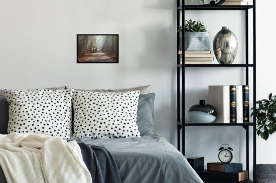 Cadre photo avec affiche - Cerf - Forêt - Rayons de soleil - 30x20 cm - Cadre pour affiche