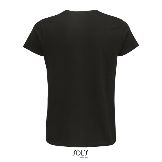 SOL'S - T-shirt Croisé - Zwart - 100% Coton Bio XXL