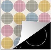 KitchenYeah® Inductie beschermer 78x78 cm - Stippen - Lijn - Patroon - Kookplaataccessoires - Afdekplaat voor kookplaat - Inductiebeschermer - Inductiemat - Inductieplaat mat