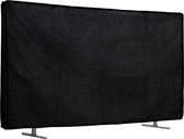 kwmobile stoffen beschermhoes voor TV - geschikt voor 55" TV - Afdekhoes van linnen - In zwart