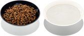 Navaris moderne voerbakjes voor katten - 2x siliconen standaard en minimalistische voerbakjes - Set van 2 - Voerbakje en waterbak
