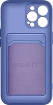 Étui en silicone souple pour iPhone 13 Pro Max avec porte-cartes Forcell violet