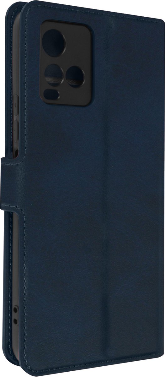 Geschikt voor Vivo Y21/Vivo Y21s/Y33s Wallet Videohouder Magnetisch Tab blauw