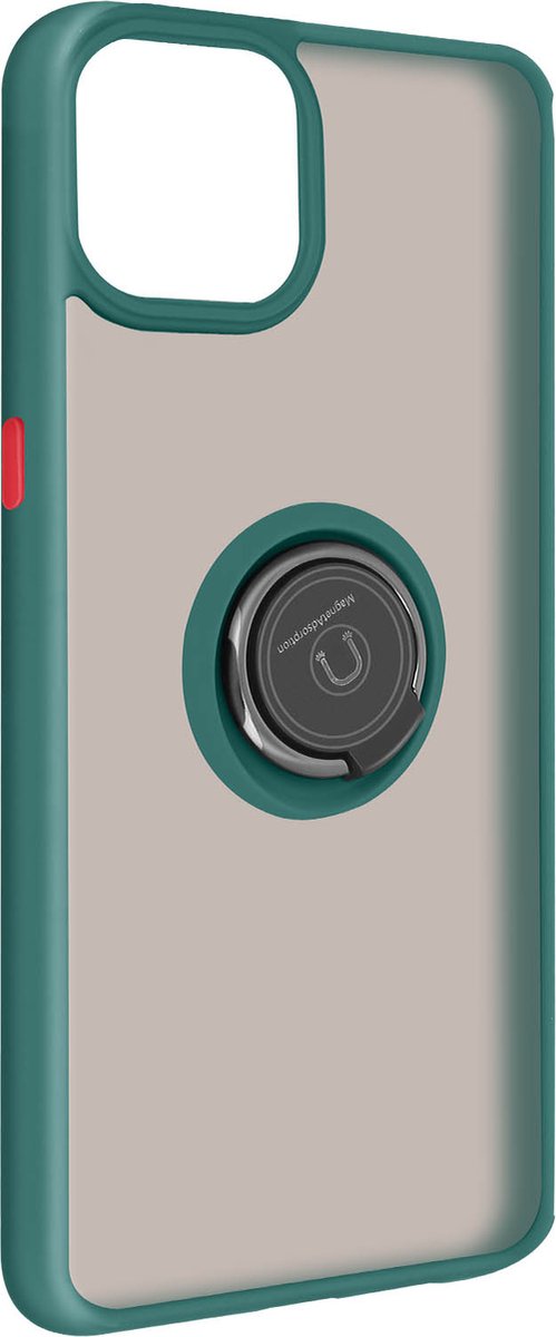 Geschikt voor Apple iPhone13 Pro Bi-materiaal Case Ring Video-Ondersteuning groen