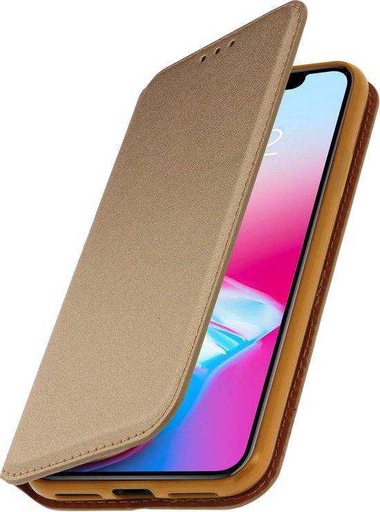 Geschikt voor Apple iPhone X/XS Wallet Flip Case, Standfunctie – Goud