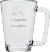 Theeglas gegraveerd - 26cl - La Plus Sympa des Stagiaires