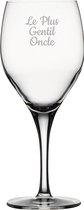 Witte wijnglas gegraveerd - 34cl - Le Plus Gentil Oncle