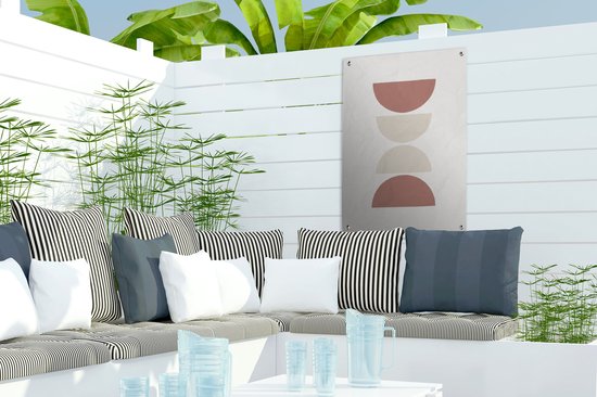 Décoration de jardin Minimalisme - Pastel - Design - 40x60 cm - Affiche de jardin