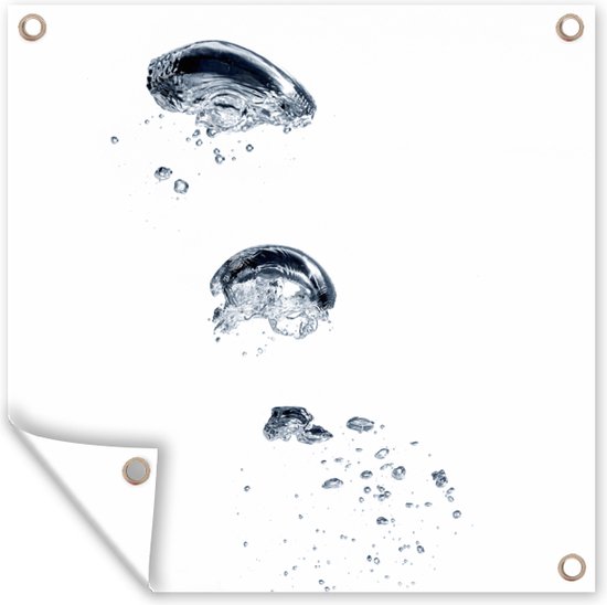 Grandes bulles d'air dans l'eau affiche de jardin 100x100 cm - Toile de jardin / Toile d'extérieur / Peintures pour l'extérieur (décoration de jardin)