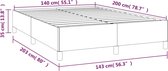 vidaXL - Boxspring - met - matras - stof - crèmekleurig - 140x200 - cm