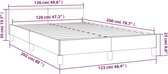 vidaXL - Bedframe - met - hoofdbord - kunstleer - crèmekleurig - 120x200 - cm