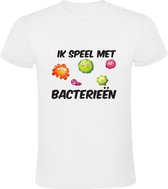 Ik speel met bacterie Heren T-shirt | microbioloog | bacteriologie | microbiologie | wetenschap | onderzoeker | Wit