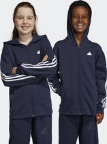 adidas Sportswear Future Icons 3-Stripes Ritsjack met Capuchon - Kinderen - Blauw - 164