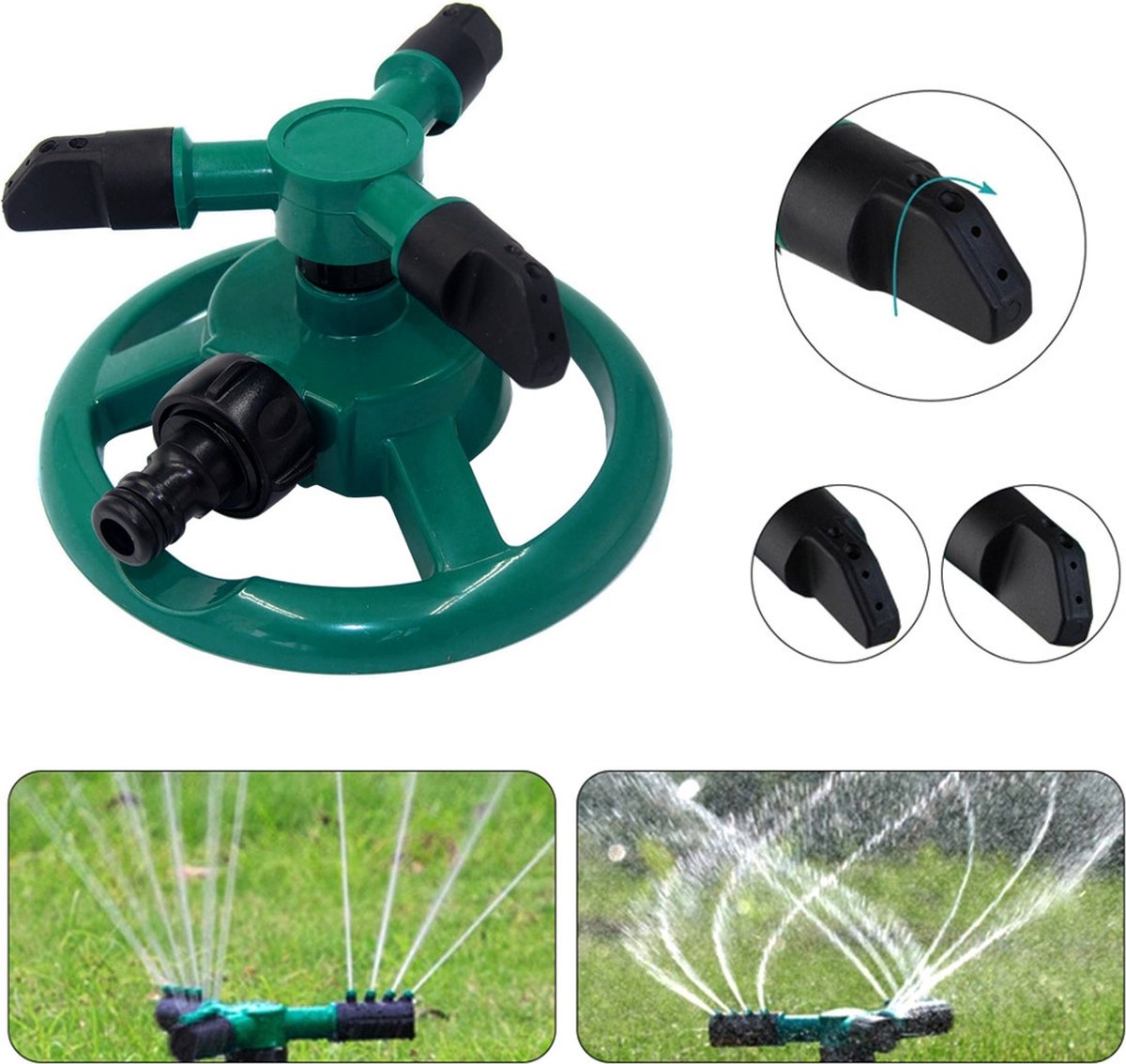 Zwenksproeier - Cirkelsproeier voor Tuin - Roterende Gazonsproeier - Sprinkler - Water Sproeier - Beregeningssysteem