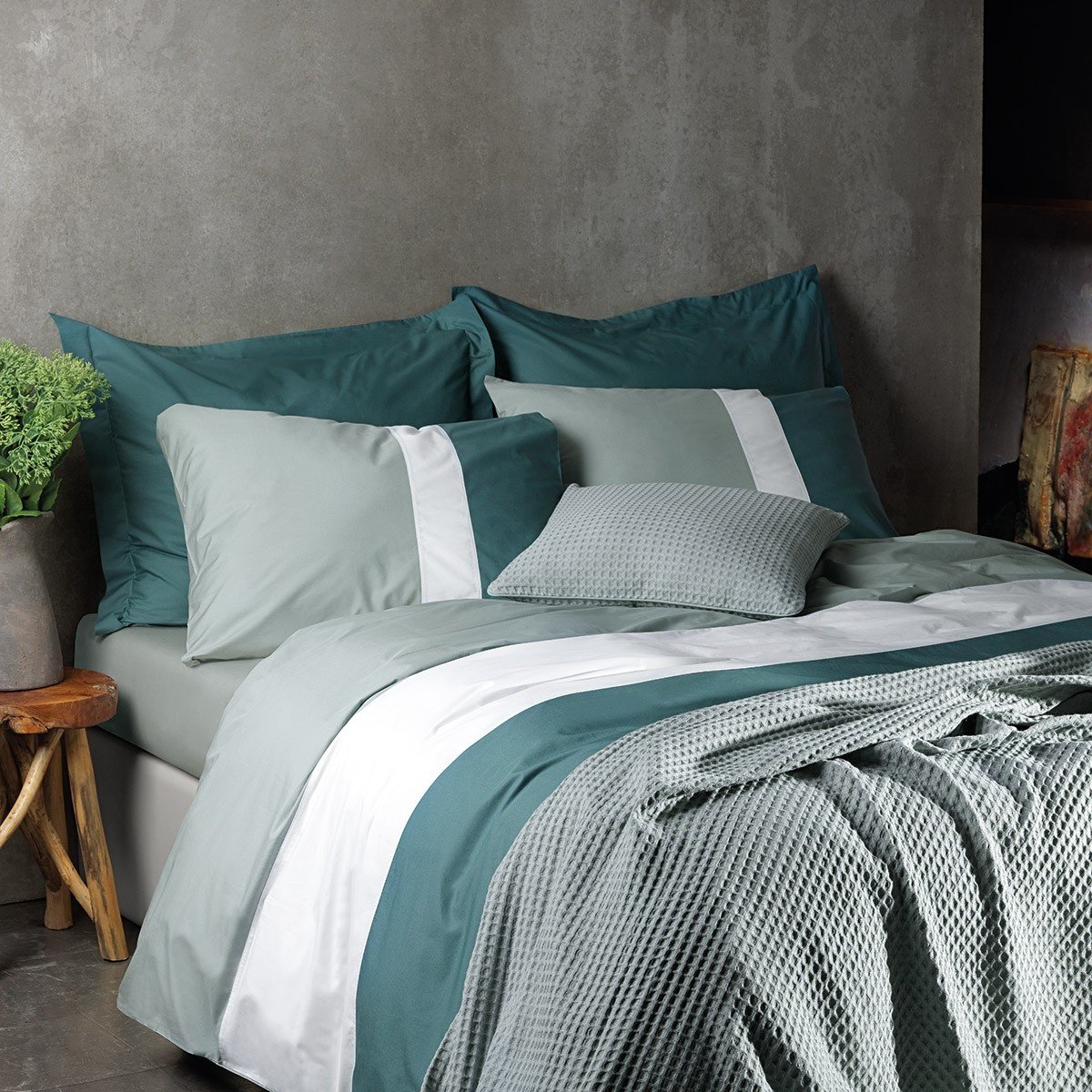 Dommelin Dekbedovertrekset Padua Percal 200TC 140x200/220, Kleur: Spargroen